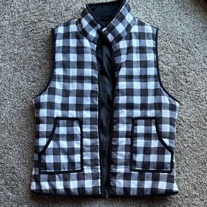 Staccato Checkered Black and White Vest